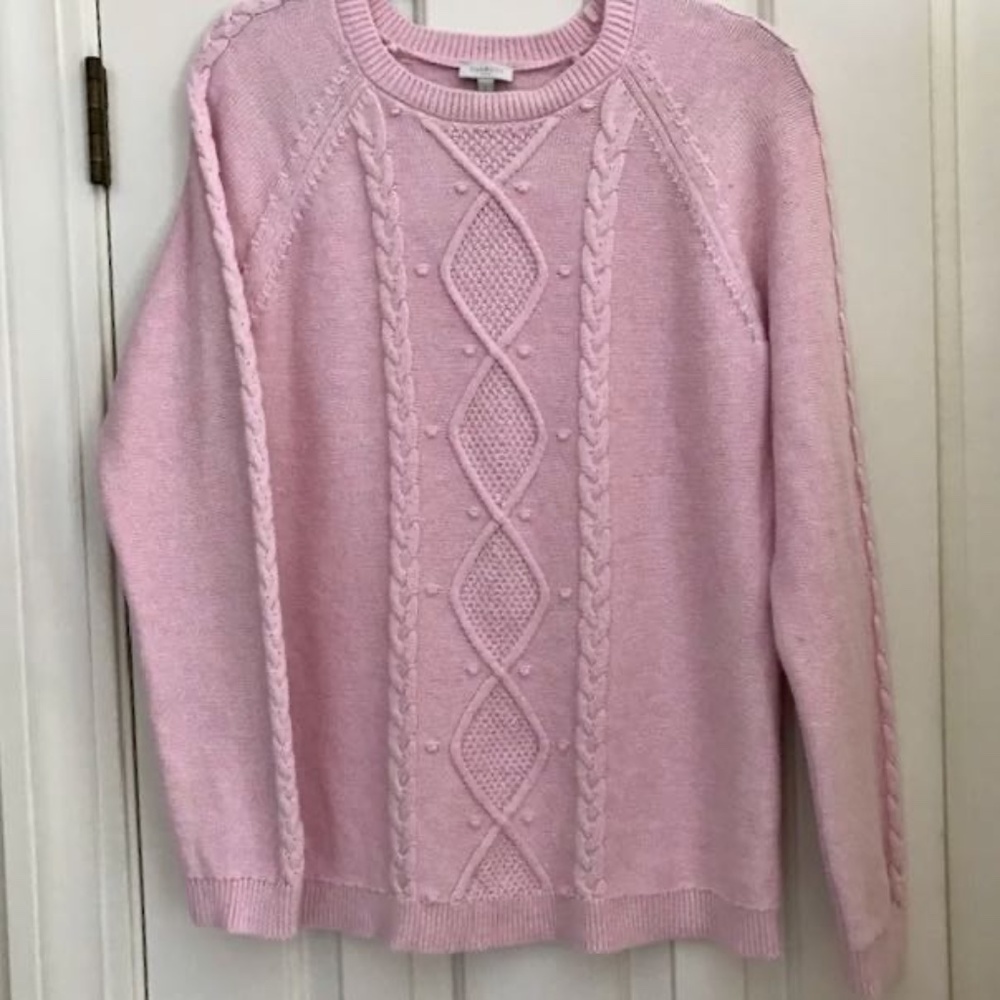 Talbots pullover raglan long sleeve cotton sweater